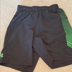 Under Armour Gray and Green Athletic Shorts